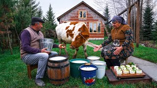 Caucasian Cheese Making  From Fresh Milk to Delicious Cheese [upl. by Hein]