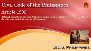 Civil Code of the Philippines Article 1203 [upl. by Matthiew]