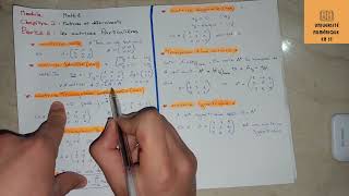 Chap 15  Les matrices particulières [upl. by Eahcim]