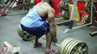 Akim Williams BACK AND BICEPS WORKOUT 2013 IFBB North Americans [upl. by Nahk]