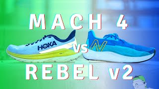 EPIC BATTLE Hoka Mach 4 vs New Balance Rebel v2 [upl. by Pollock]