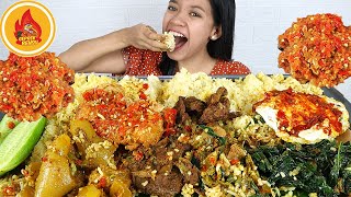 MUKBANG NASI PADANG  GEPREK BENSU LEVEL 10 [upl. by Otrebmuh]