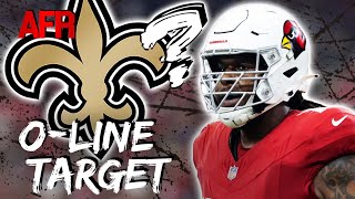 Why Saints Should Sign Former Cardinals OT  New Orleans Saints Roster News [upl. by Inirt678]