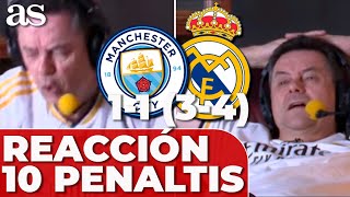 PENALTIS MANCHESTER CITY  REAL MADRID RONCERO Tanda completa locura y euforia [upl. by Meunier107]