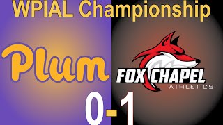 2024 WPIAL 4A Boys Soccer Championship 1 Plum vs 3 Fox Chapel Highlights [upl. by Gnaoh]