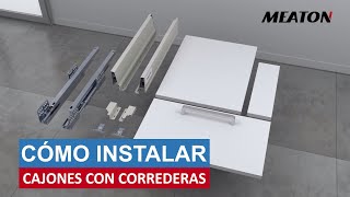 Cómo instalar o montar CAJONES CON CORREDERAS en 2 minutos  MEATON [upl. by Luiza121]