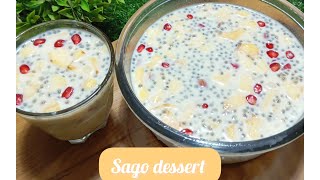 sago dessert reciprefreshing drink recipemango sago dessert [upl. by Enytnoel]