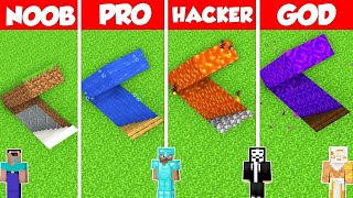 Secret Base Build Battle Challenge  Noob vs Pro vs Hacker vs God  Minecraft Animation [upl. by Eizle]