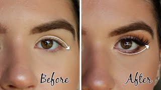 HOW TO Lift Droopy Eyes  Ultimate Makeup Guide for HOODED DOWNTURNED Eyes [upl. by Gnof984]