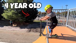 AWESOME 4 YEAR OLD SCOOTER KID [upl. by Avot]