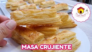 Masa de hojaldre RECETA PARA PRINCIPIANTES para hacer fosforitos tartas postres facturas y mucho mas [upl. by Letta200]