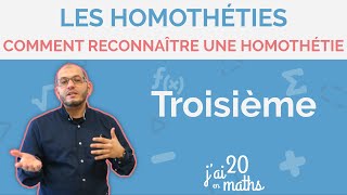 Comment reconnaître une homothéties  Les homothéties  Troisième [upl. by Enilauqcaj]