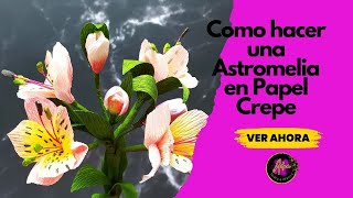 ​​❤️​​ Como hacer una ASTROMELIA ​🌺​ Paso a Paso en Papel Crepe🌼​ [upl. by Loftis129]