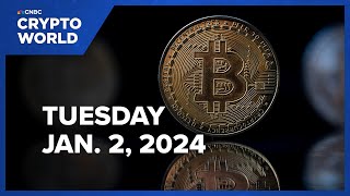 Bitcoin soars to kick off 2024 topping 45000 for first time since April 2022 CNBC Crypto World [upl. by Ytsirk]