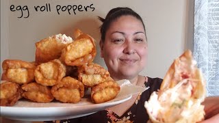 TikTok  Trying Jalapeño popper Egg rolls [upl. by Ayyidas]