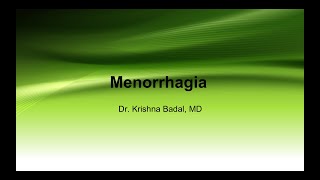 Menorrhagia [upl. by Lainad]