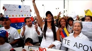 Venezuelans living in Chile join in antigovernment protests [upl. by Akener]