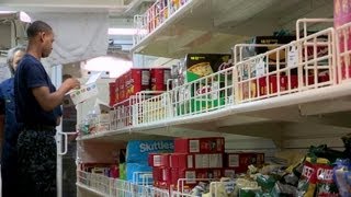 Grocery Shopping on Aircraft Carrier  USS George HW Bushs Ship Store [upl. by Nomihs]