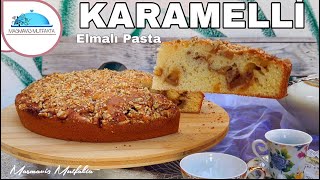 BU ELMALI PASTA ŞAHANE OLUYOR💢KARAMELLİ ELMALI KEKAz Malzemeli Çok Lezzetli👌 backen [upl. by Alf]