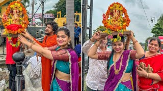 Bigg Boss Ashwini Sree Ganesh Visarjan 2024  Ashwini Sree Ganesh Nimajjanam at Tankbund [upl. by Saffian]