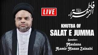 🔴Live Khutba of Salat e Jumma  12 Mahe Jamadi Al Awwal 14462024 [upl. by Tandi244]