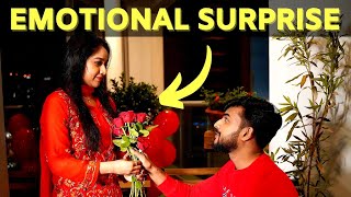 EMOTIONAL SURPRISE ON VALENTINES DAY 😭 ❤️  ആദ്യമായ് PROPOSE ചെയ്തപ്പോൾ  AMMU amp ASWIN [upl. by Arenat]