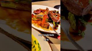 eating beef tenderloin alla Romana 🥩 with HighSpeedDining [upl. by Hnoj683]