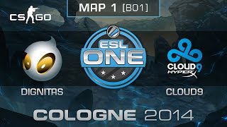 Dignitas vs Cloud9  ESL One Cologne 2014  Group D  CSGO [upl. by Ativet]