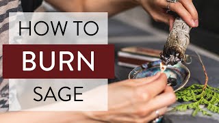 How to Burn Sage 🔥🌿 Smudging to attract POSITIVE energy [upl. by Honeywell]