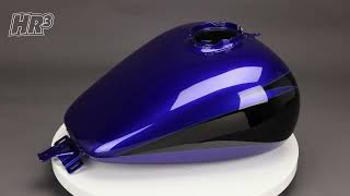 HR3 Candy Cobalt  Indigo Ink Gas Tank For 20082023 Harley Touring Models [upl. by Jaquenette]