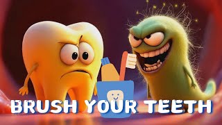 Brush Your Teeth Song Fun amp Easy Dental Routine for Kids 🦷🎶 [upl. by Squires]