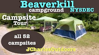 Beaverkill Campground Site Tour ALL 52 campsites NYSDEC campground in Roscoe NY Catskill Mountains [upl. by Niwroc]