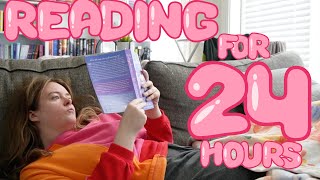 reading for 24 HOURS STRAIGHT spoiler free reading vlog 💤📖🫐how much can I read in 24 hours [upl. by Sandler]