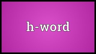 Hword Meaning [upl. by Vernita690]