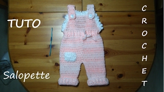 TUTO CROCHET COMMENT FAIRE UNE SALOPETTE [upl. by Gwyneth453]