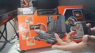 unboxing Kit para Nivelar Furar e Parafusar A7132La Blackampdecker [upl. by Oiramat]