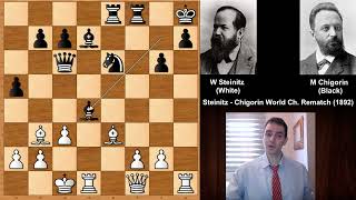 Game 4 of The Rematch Wilhelm Steinitz vs Mikhail Chigorin 1892 [upl. by Topper]