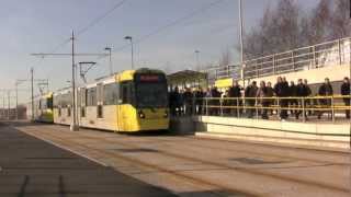 Manchester Metrolink First Football services on EML Sunday17 February 2013 [upl. by Felicity]