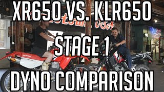 STAGE 1 XR650 vs KLR650 [upl. by Niels]