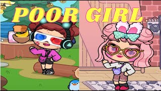 POOR GIRL IN AVATAR WORLD👧👩‍🦰 Sad story avatarworld pazu gaming tocaboca sadstory [upl. by Odnolor246]