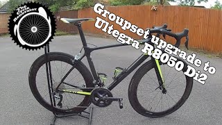 Di2 upgrade Giant TCR advance Group set upgrade to Di2 Ultegra R8050  THE CYCLE RENOVATOR [upl. by Anikat]