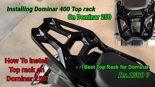 Installing Top rack of Dominar400 on Dominar 250 How to install top rack Best top rack for Dominar [upl. by Dikmen]