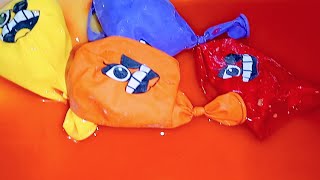 Making slime balloon popping asmr  how to pop balloons 5 [upl. by Wexler637]