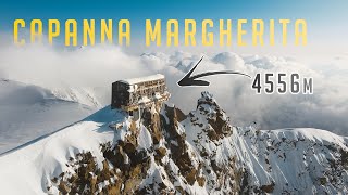 Overnight in the Highest Hut of the Alps  CAPANNA MARGHERITA 4556m [upl. by Yanat764]