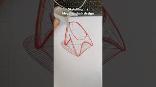 Drawing my Megalos chair design today  industrialdesign sketching drawing [upl. by Vonny217]