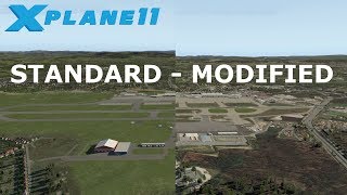 X Plane 11 Standard Scenery vs Custom Scenery with Ortho4XP [upl. by Iramat867]