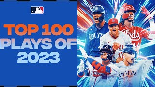 The Top 100 Plays of 2023  MLB Highlights [upl. by Toogood]