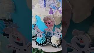 Frozen Themed Petite Cake amp cupcakes cutecakes cakeshorts disneycake frozencake elsacake [upl. by Ahsar971]