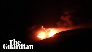 Explosions seen as Israel carries out strikes on Lebanon [upl. by Subir]