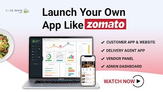 Food Delivery App Development  Zomato Clone  Swiggy Clone  Code Brew [upl. by Hcaz]